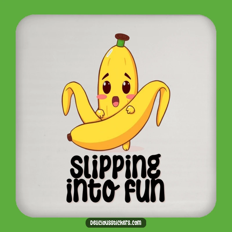 Funny Surprised Banana Coasters: Protect Tables with Playful Humor Gift