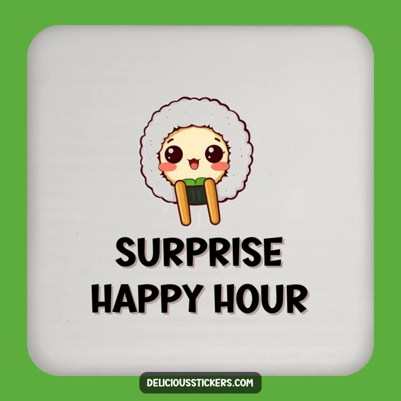 Funny Sushi Surprise Coaster Set - Hilarious Protection for Your Table