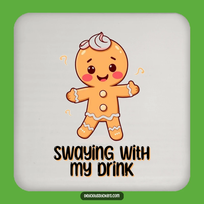 Funny Gingerbread Man Coaster Set - Protect Surfaces with Baker Humor