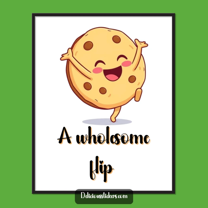 Funny Cookie Cartwheel Poster: Decorate Your Walls with Hilarious Sweetness!