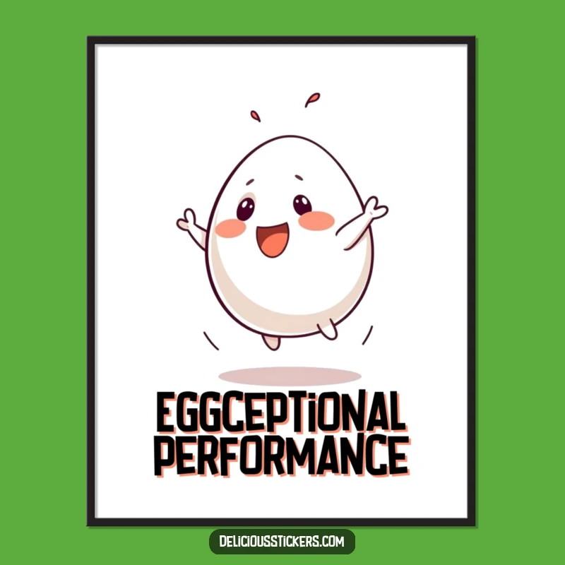 Funny Egg Flip Poster - Hilarious Breakfast Wall Art for a Laugh!