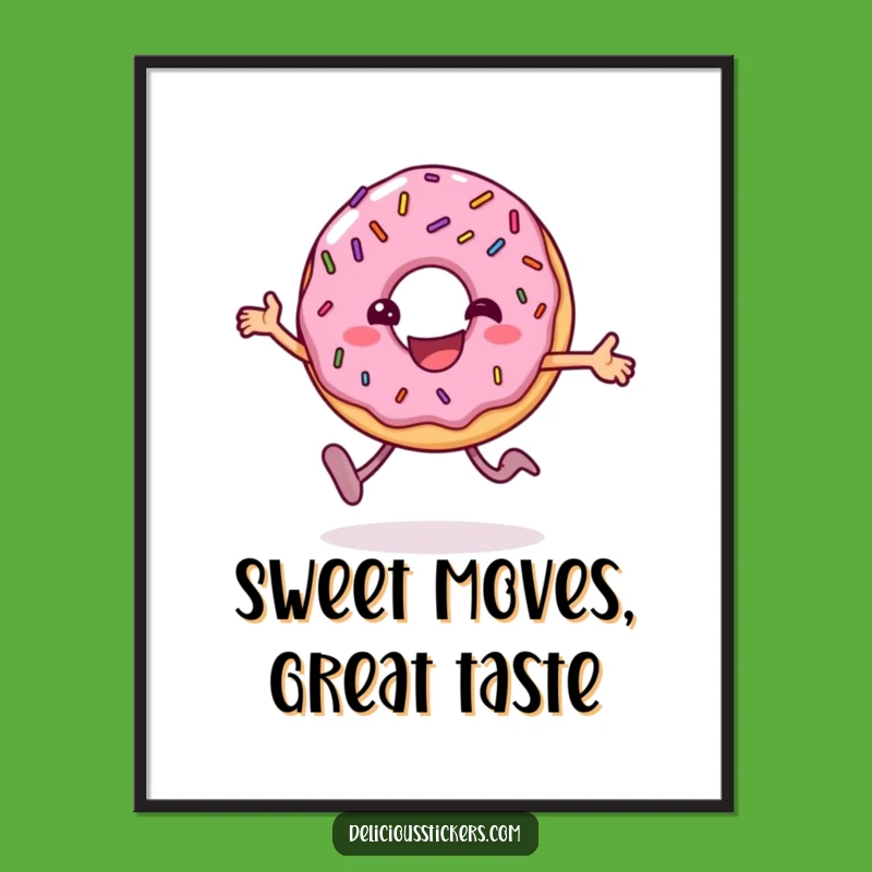 Funny Donut Hop Poster: Decorate Your Space with This Hilarious Sweet Treat!