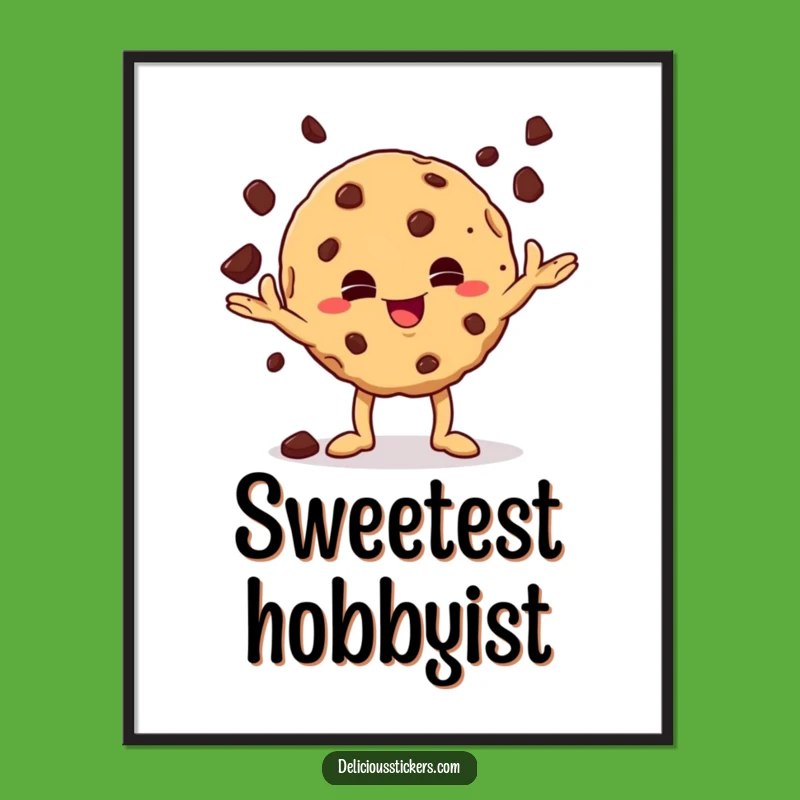 Funny Juggling Cookie Poster: Add Whimsy to Your Walls, Delightful Funny Gift Idea