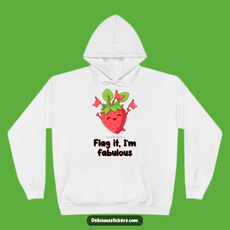 Funny Strawberry Juggling Leaves Hoodie - Cozy and Hilarious Fruit-Themed Apparel Gift!