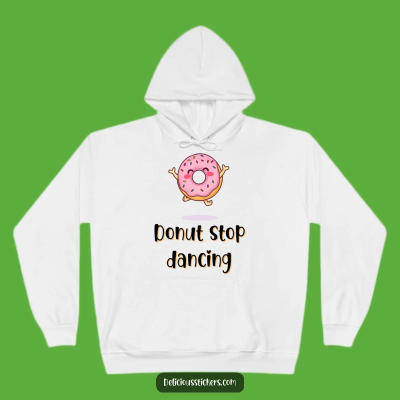 Funny Donut Dancer Hoodie: Sprinkle Sweetness Sweatshirt - Cozy Fun!