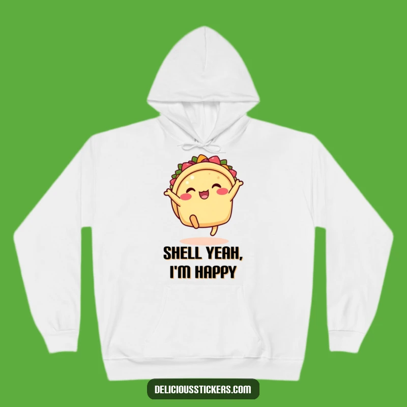 Funny Taco Kick Hoodie: Cozy Up with Festive Cartoon Fun