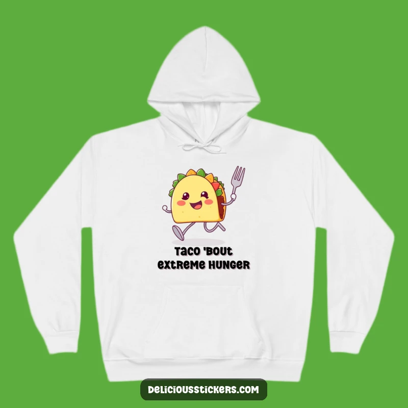 Funny Taco Runner Hoodie: Cozy and Hilarious Foodie Apparel for Ultimate Comfort!
