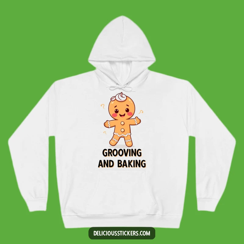 Funny Gingerbread Man Hoodie - Cozy Jigging Baker Sweatshirt for Winter