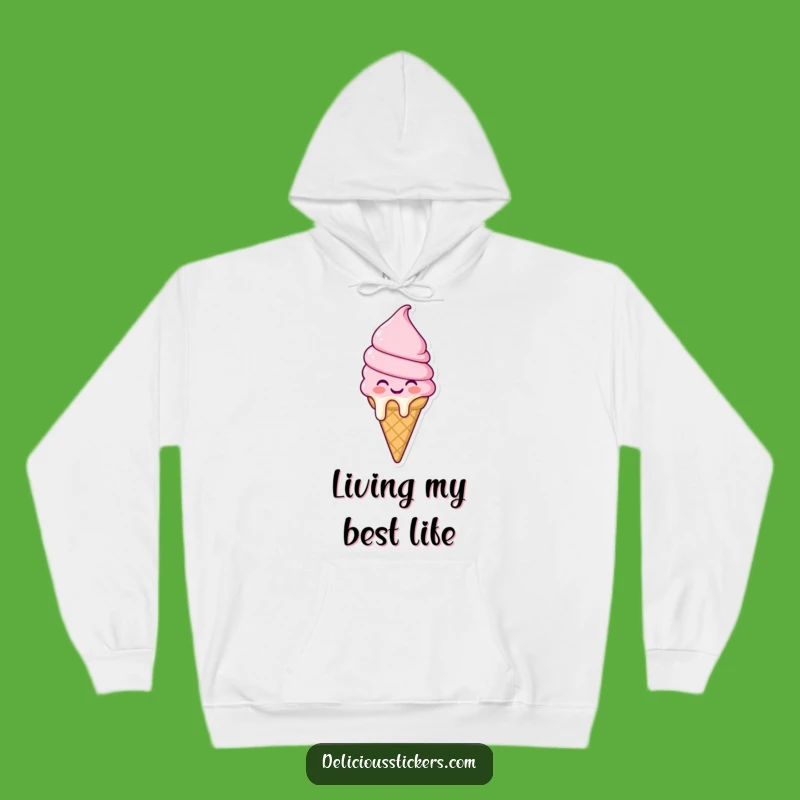 Cozy Funny Melting Ice Cream Cone Hoodie: Warm Hugs & Sweet Laughs, Perfect Funny Gift