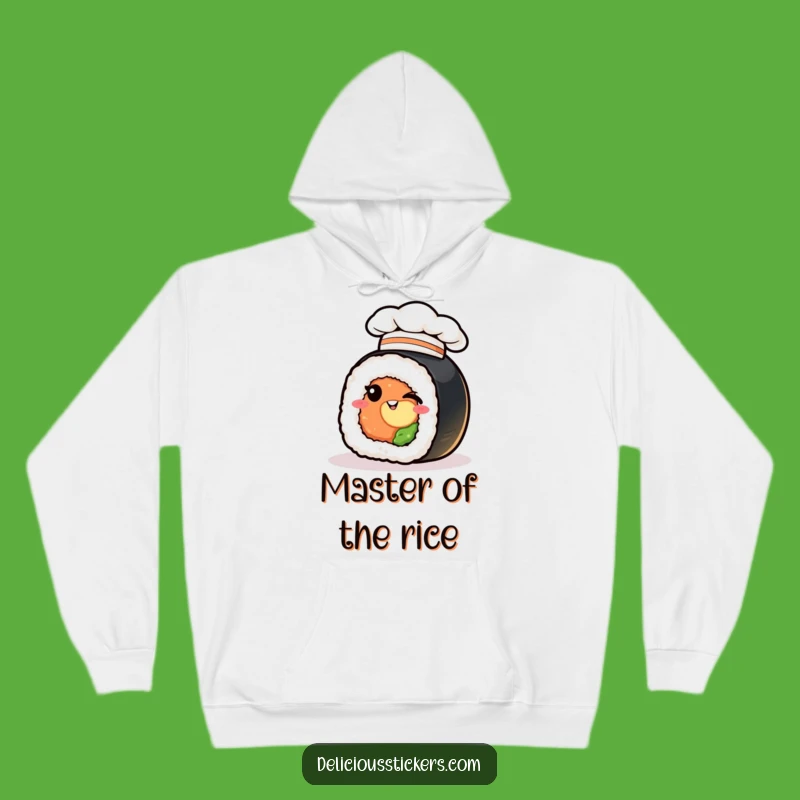 Funny Sushi Chef Hat Wink Hoodie: Cozy Up with Culinary Cartoon Charm