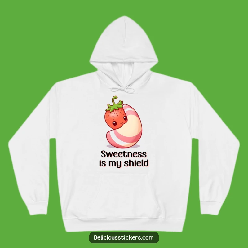 Cozy Funny Shy Strawberry Hoodie: Peeking Fruit Warmth, Perfect Gift