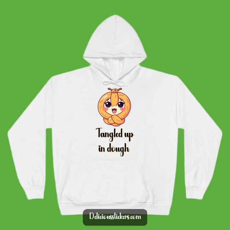 Cozy Funny Pretzel Knot Hoodie - Warm & Humorous Comfort