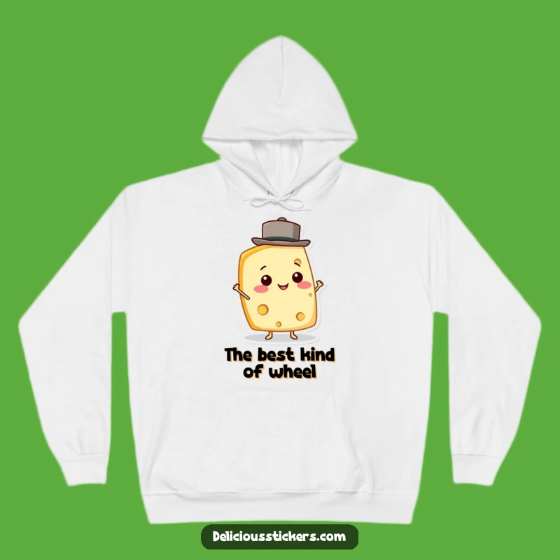 Funny Cheese Wedge Hoodie - Cozy Smiling Character, The Comfiest Funny Gift!