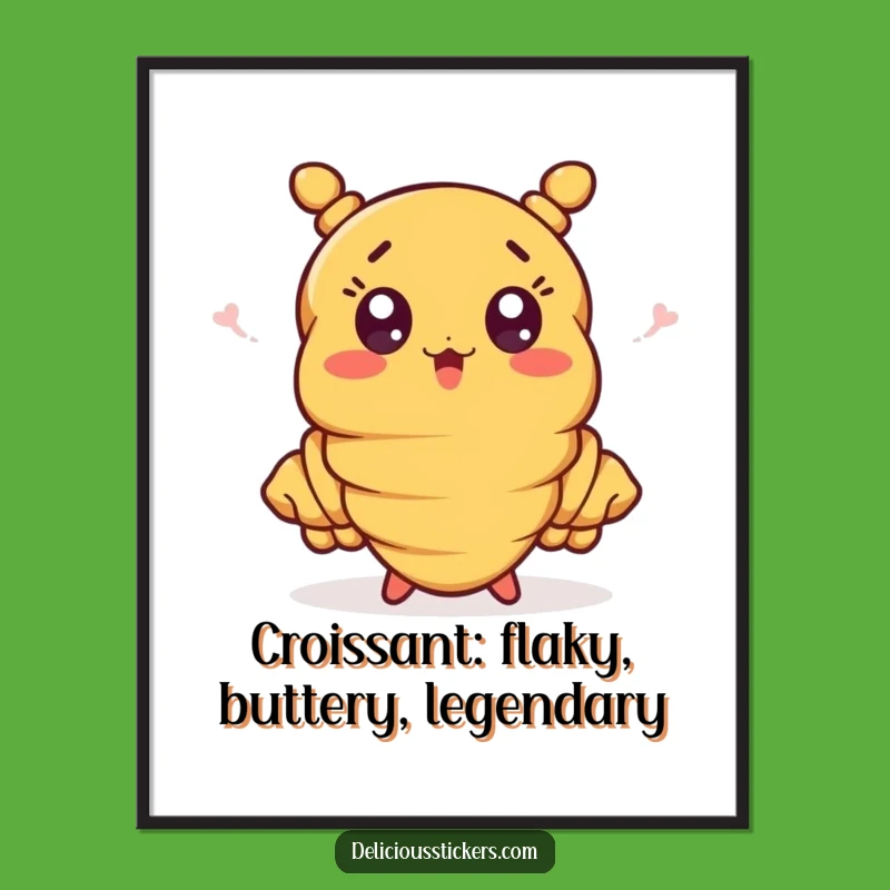 Free Printable Croissant Art: Funny Downloadable Kitchen Decor & Gift