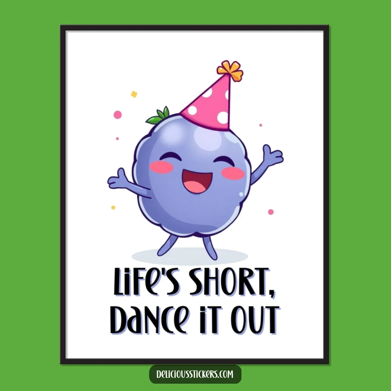 Funny Free Printable Blueberry Art: Whimsical Downloadable Decor for a Festive Vibe