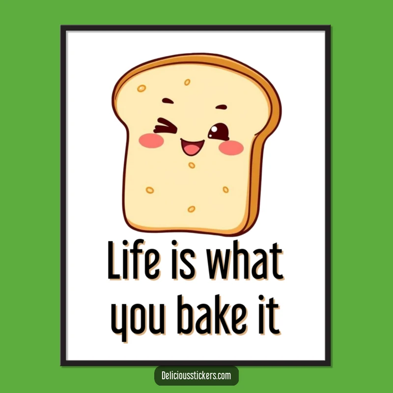 Funny Free Printable Wall Art: Cheeky Bread Loaf - Downloadable Humorous Home Decor!