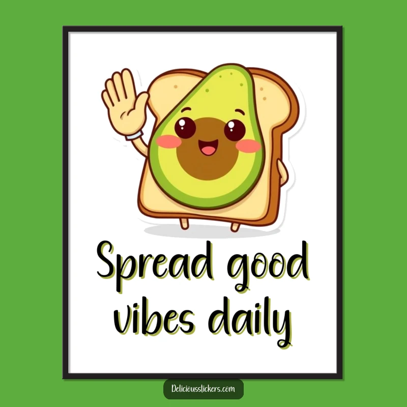 Free Printable Avocado Toast Art: Funny Downloadable Kitchen Decor Gift