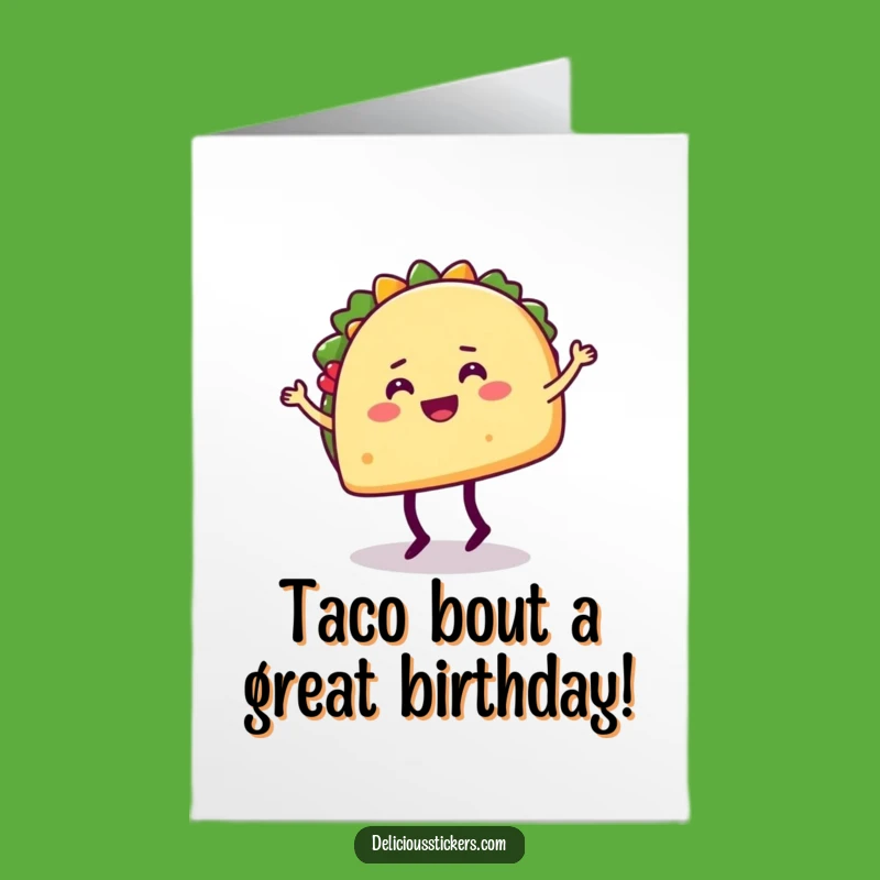 Free Printable Funny Birthday Card: Dancing Taco Fiesta, Great Downloadable Gift