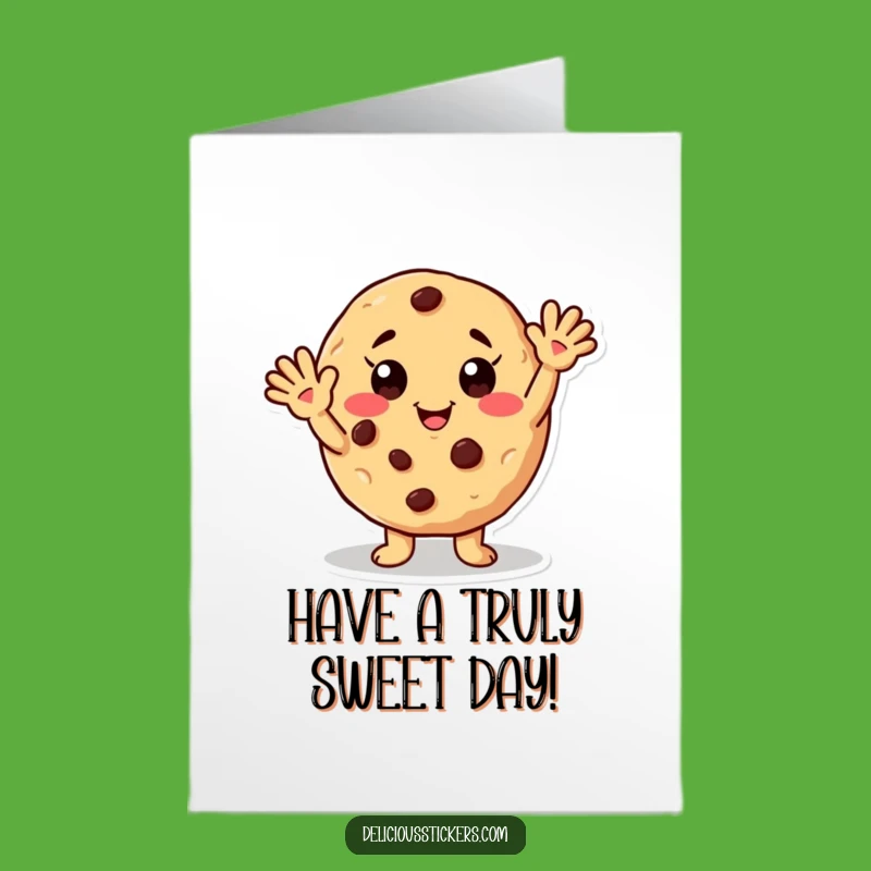 Free Printable Funny Birthday Card: Waving Cookie Pal Humorous Downloadable Gift