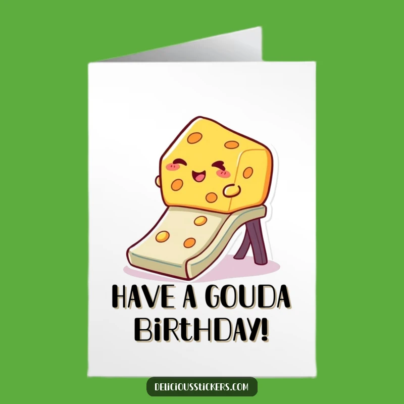 Free Printable Birthday Card: Winking Cheese Slide - Funny Downloadable