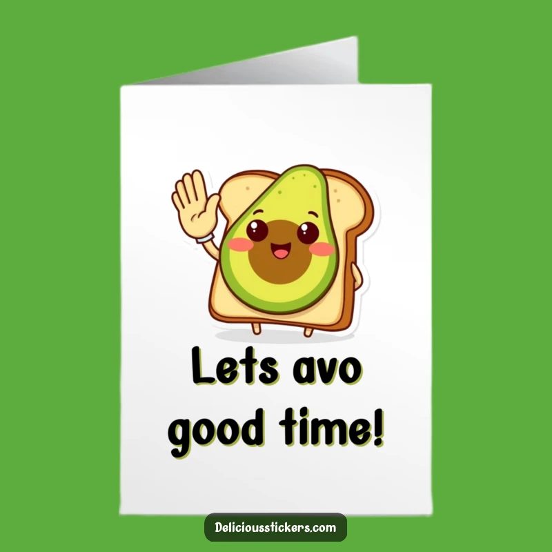 Free Printable Avocado Toast Birthday Card: Funny Downloadable High Five Gift