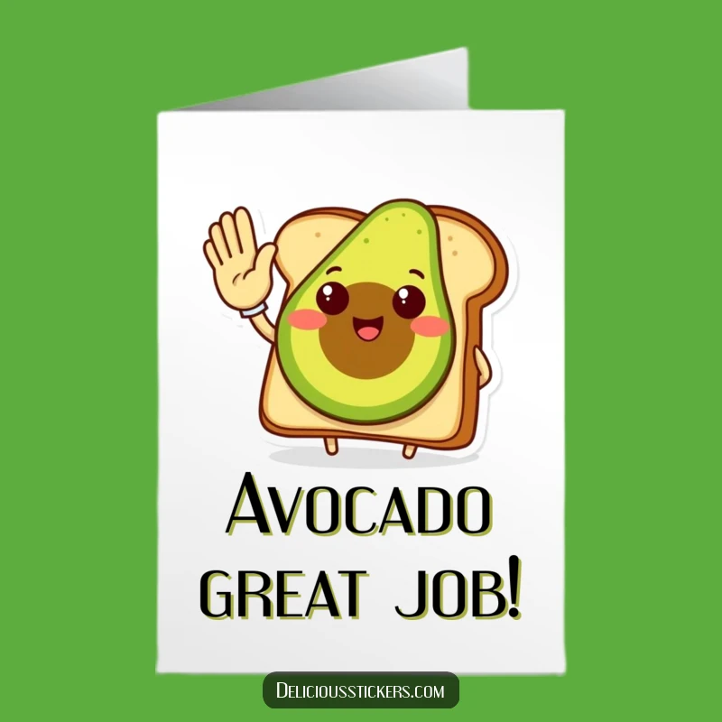 Free Printable Avocado Toast Congrats Card: Funny Downloadable High Five Gift