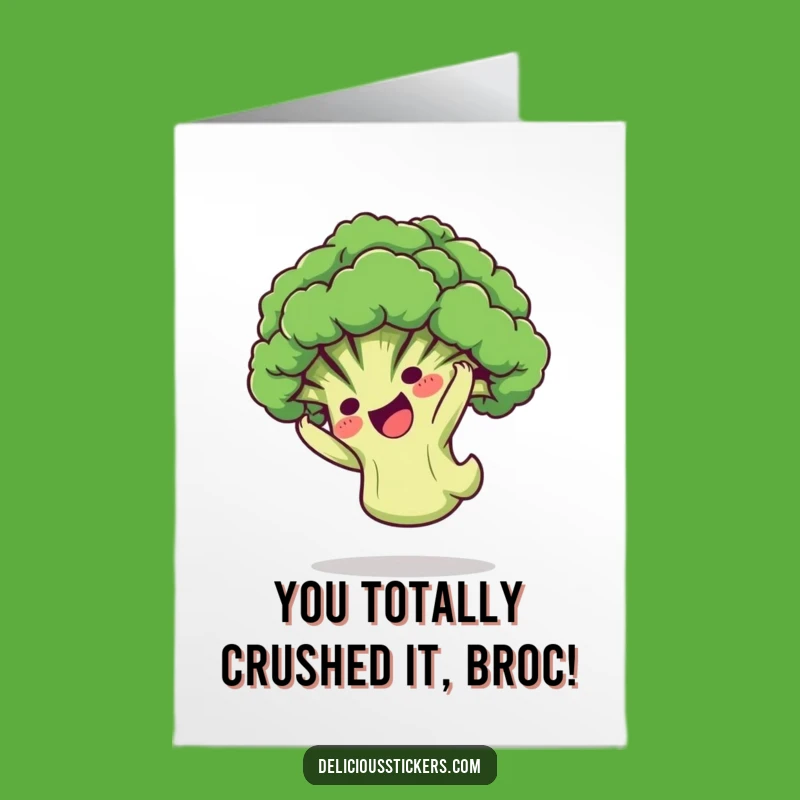 Free Printable Congrats Card: Broccoli's Big Flip, Energetic Downloadable Gift