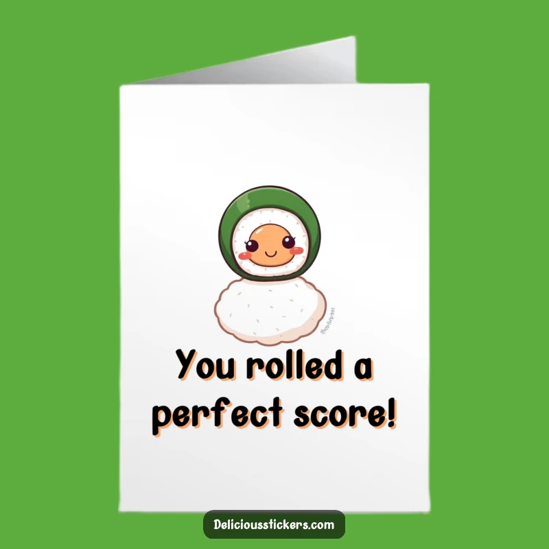 Free Printable Sushi Congratulations Card: Balanced Downloadable Gift for Perfect Achievements