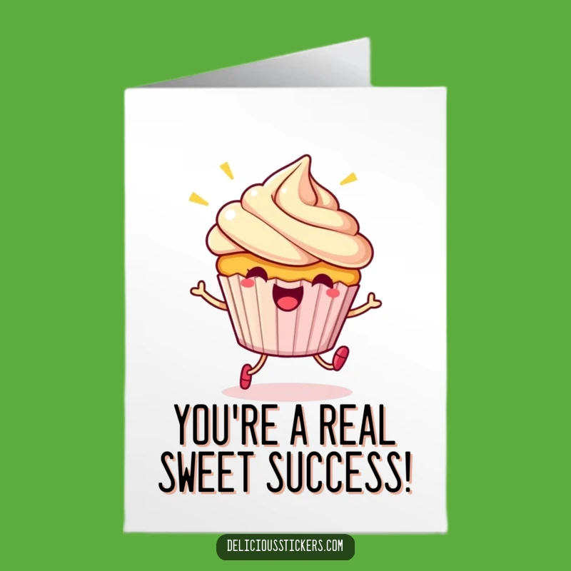 Free Printable Congrats Card: Cupcake's Happy Hop, Fun Downloadable Gift