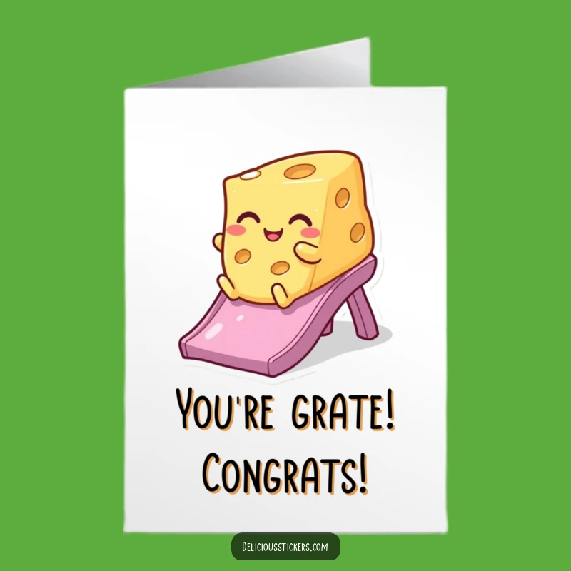 Free Printable Winking Cheese Congrats Card - Cheesy Fun Downloadable!