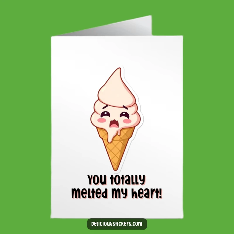 Free Printable Congrats Card: Excited Ice Cream Cone - Funny Downloadable