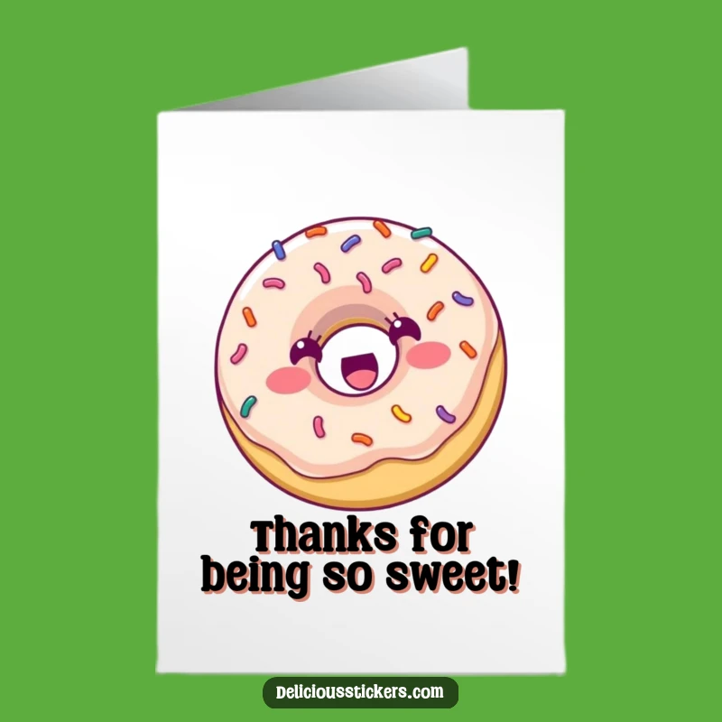 Free Printable Thank You Card: Bouncing Donut Thanks! Sweet & Funny Gratitude - Print Now!