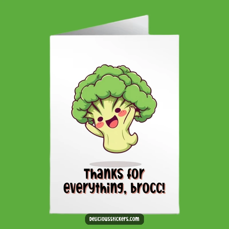 Free Printable Thank You Card: Broccoli's Cool Flip, DIY Downloadable Gift
