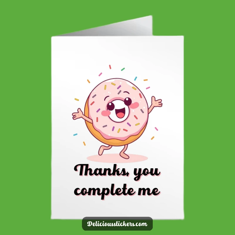 Free Printable Thank You Card: Donut Dance Thank You Printable Greeting