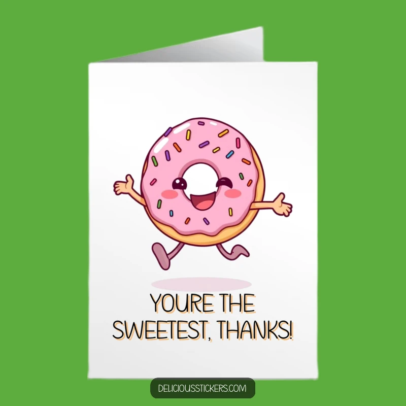 Free Printable Thank You Card: Happy Sprinkled Donut Hops to Say Thanks with Delight