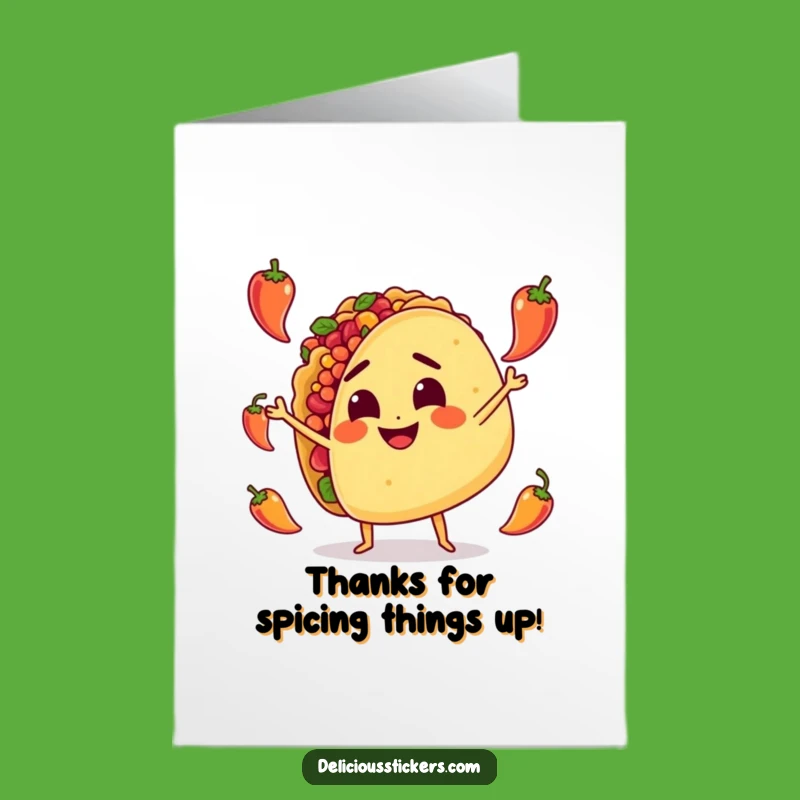 Free Printable Thank You Card: Juggling Taco Thanks - Hilarious Foodie Gratitude - Print Now!