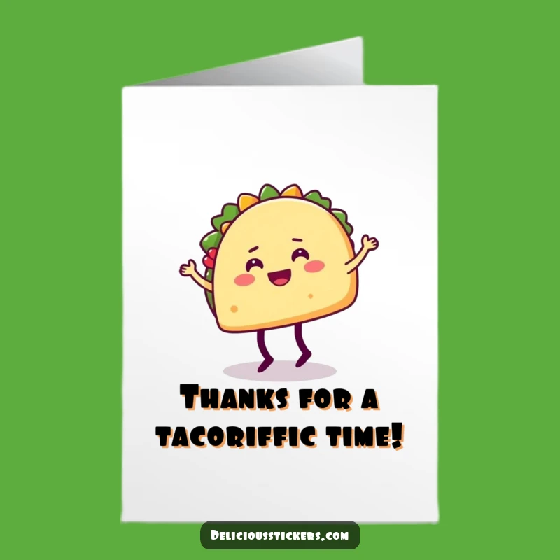 Free Printable Thank You Card: Taco's Dance of Thanks, Fun Downloadable Gift