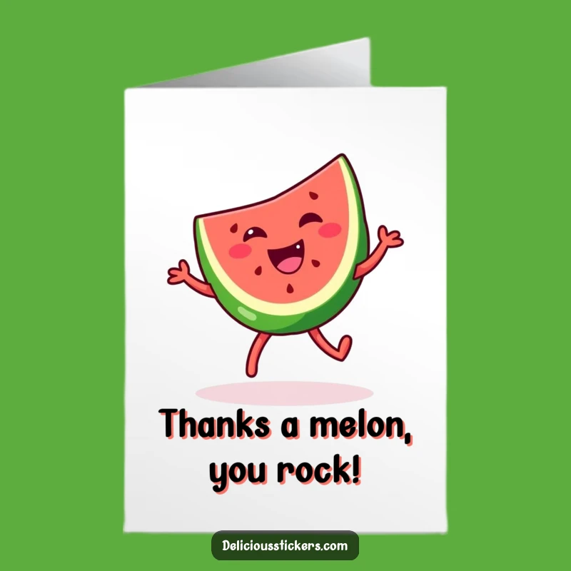 Free Printable Watermelon Thank You Card - Silly Dance Downloadable Gift!