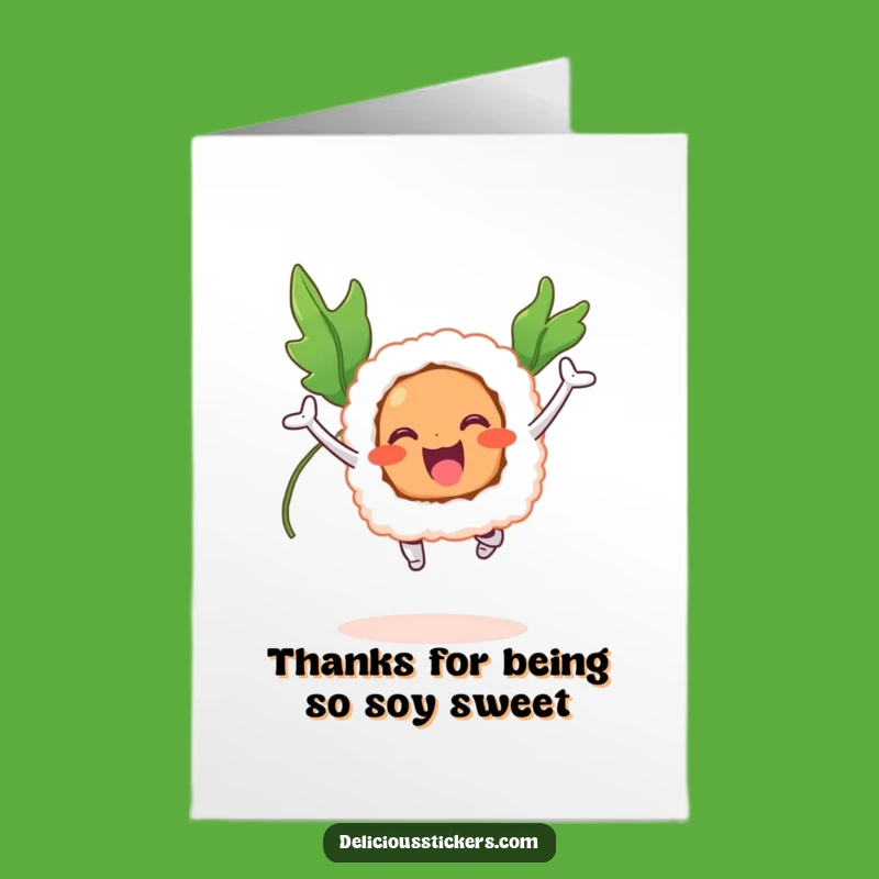 Free Printable Thank You Card: Sushi Roll Wings Thank You Printable Greeting
