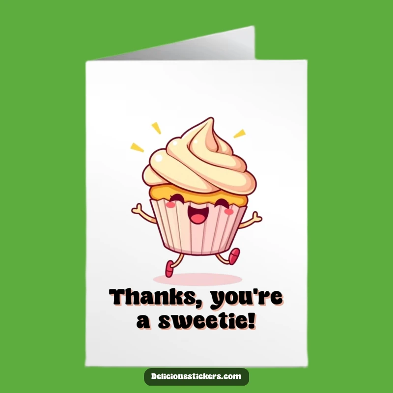 Free Printable Thank You Card: Cupcake's Joyful Hop, DIY Downloadable Gift