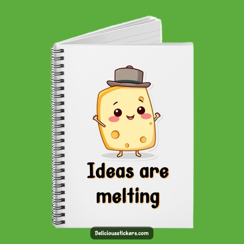 Funny Cheese Wedge Notebook - Smiling Character Pages, Ideal Funny Gift!