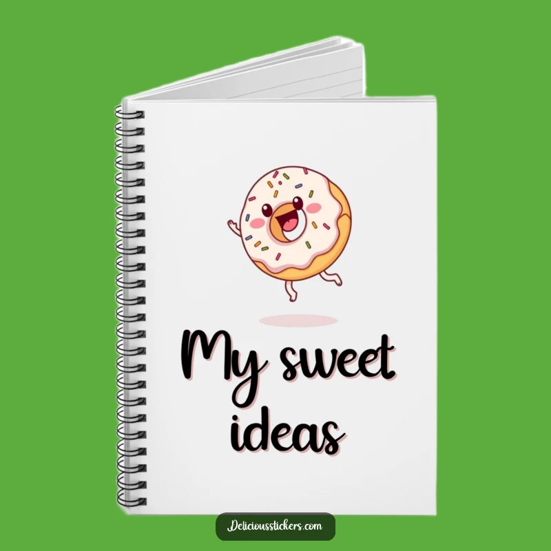 Funny Donut Cartwheel Notebook: Jot Down Ideas with Sweet Energy