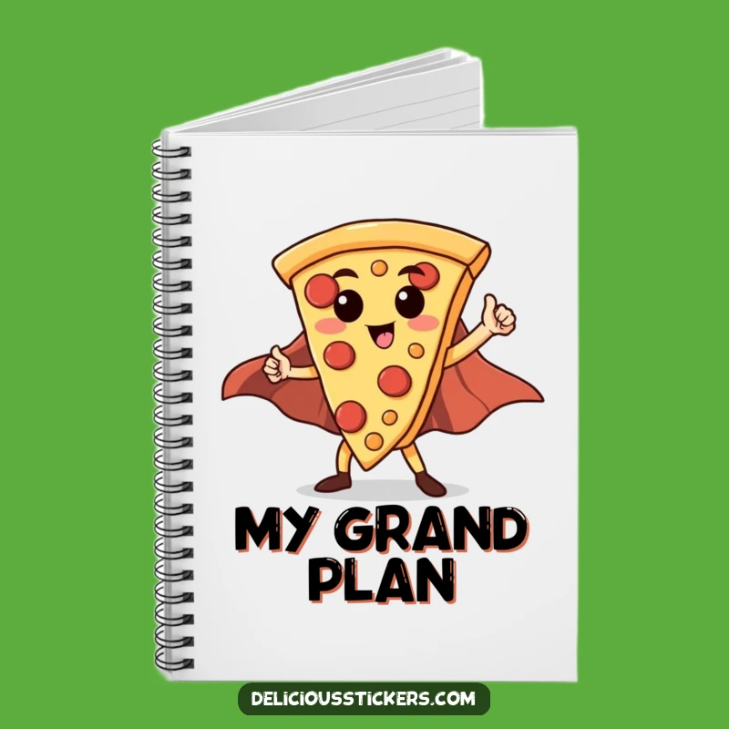 Funny Hero Pizza Slice Notebook: Jot Down Ideas with Delicious Bravery