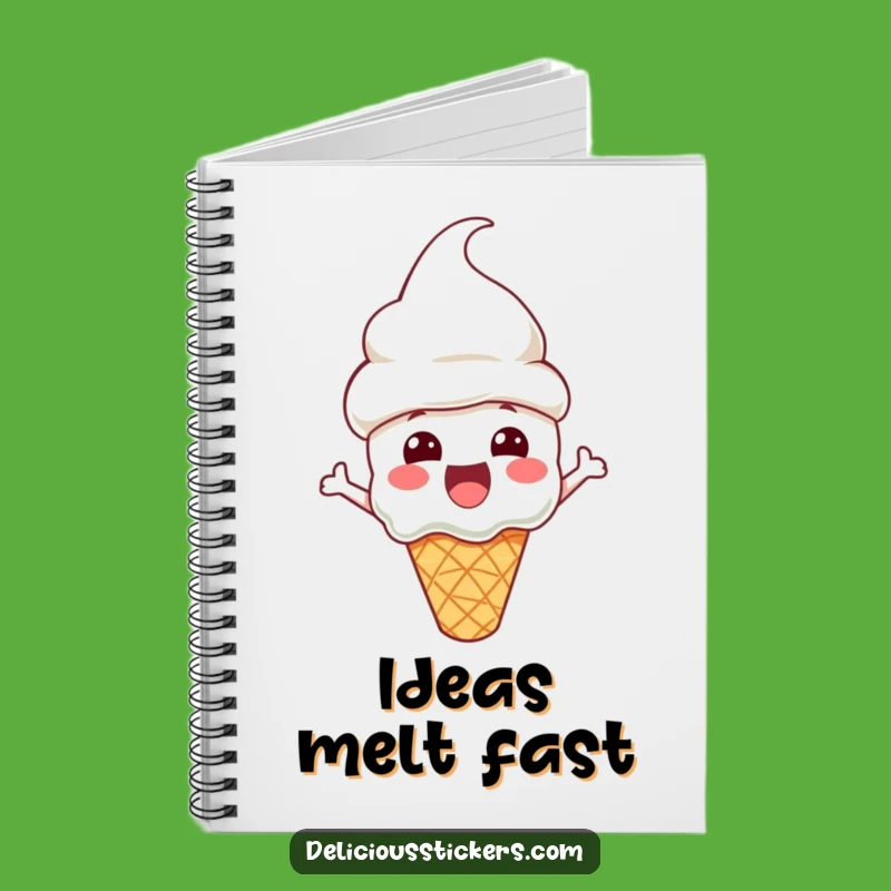 Funny Ice Cream Notebook: Cone Hat Journal - Write Cool Ideas!