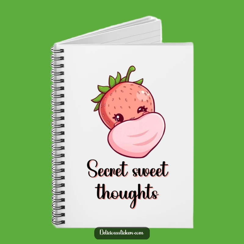 Funny Shy Strawberry Notebook - Adorable Journal for Sweet Thoughts
