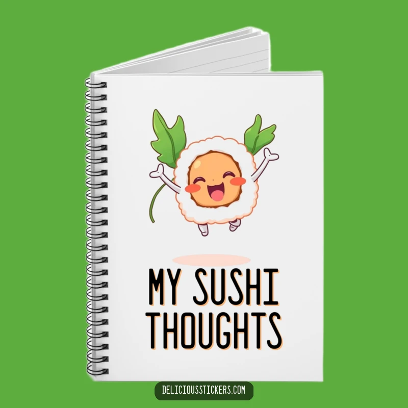 Funny Sushi Flyer Notebook: Jot Down Ideas with This Joyful Flying Food Journal!