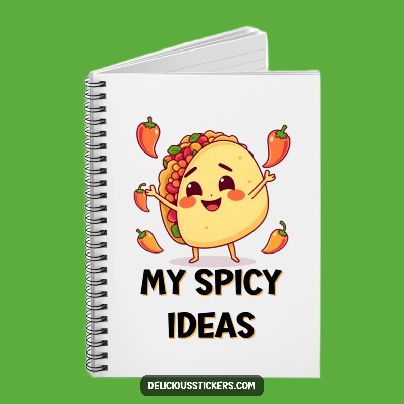 Funny Taco Juggling Notebook: Spicy Character, Humorous Journal for Food Lovers