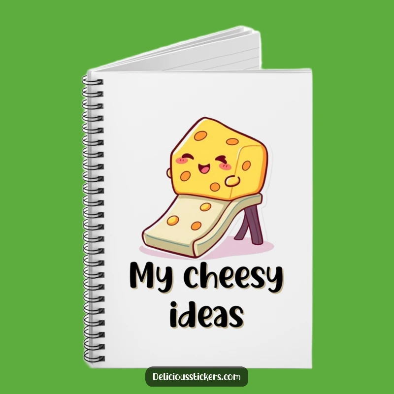 Funny Winking Cheese Notebook: Jot Down Ideas with Slippery Fun