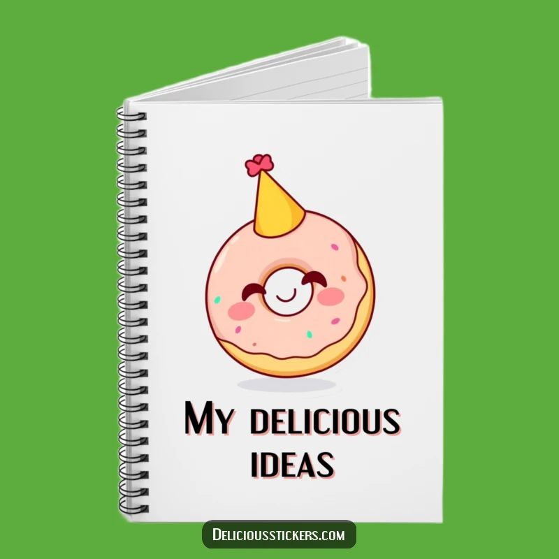 Funny Giggling Doughnut Party Hat Notebook - Jot Down Sweet Ideas!