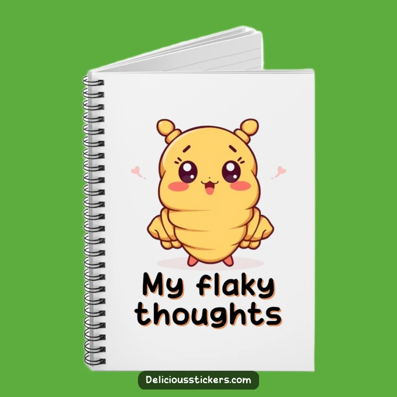 Funny Croissant Wave Notebook - Surprised Pastry Jotting Notes, Amusing Funny Gift